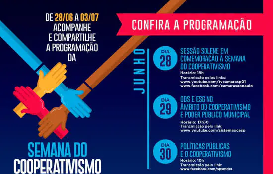 Semana do Cooperativismo tem início nesta segunda-feira (28)