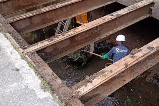 Semasa executa limpeza de ‘piscininhas’ da Vila Pires