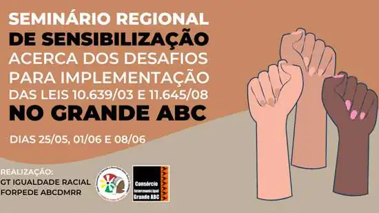 Consórcio ABC promove seminário sobre ensino das culturas afro-brasileira e indígena