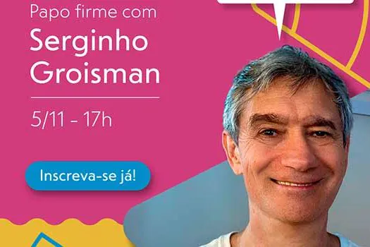 Serginho Groisman convida crianças e jovens para um bate papo especial em evento gratuito