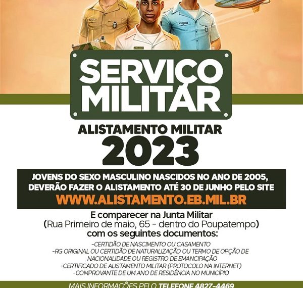 Exército Brasileiro 🇧🇷 on X: Se você é do sexo masculino e completa 18  anos em 2022, você deve se alistar para o serviço militar até 30 de junho.  ATENÇÃO: não é