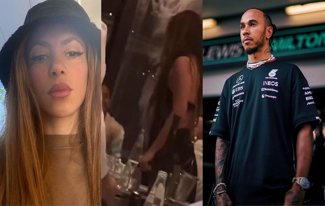 Lewis Hamilton e Shakira se encontram em restaurante e levantam suspeita de romance