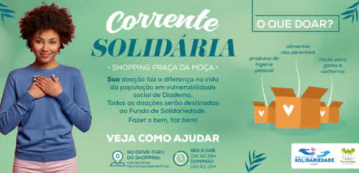 Shopping Praça da Moça lança campanha Corrente Solidária