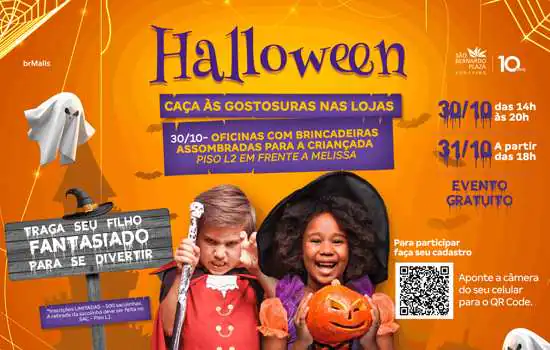 Halloween: São Bernardo Plaza Shopping promove Caça aos Doces