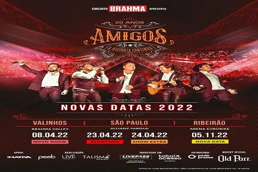 “AMIGOS 20 anos – A História continua” volta aos palcos