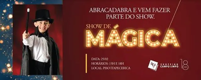 Shopping Campo Limpo recebe show de mágica para todas as idades