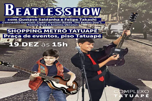 Shopping Metrô Tatuapé realiza apresentação de banda cover mirim dos Beatles neste domingo