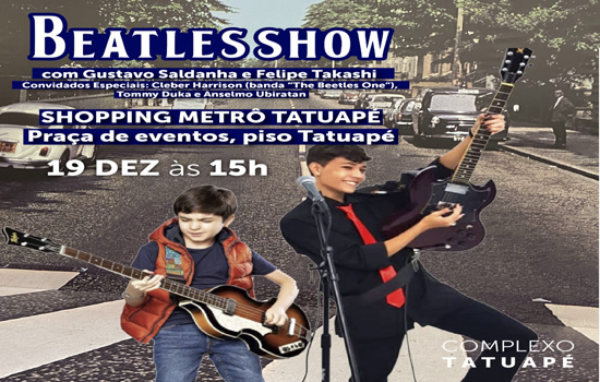 Shopping Metrô Tatuapé realiza apresentação de banda cover mirim dos Beatles neste domingo