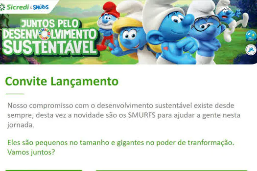 Sicredi e Smurfs se unem para promoção dos Objetivos de Desenvolvimento Sustentável