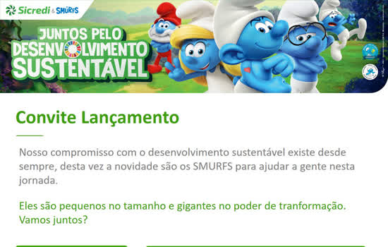 Sicredi e Smurfs se unem para promoção dos Objetivos de Desenvolvimento Sustentável