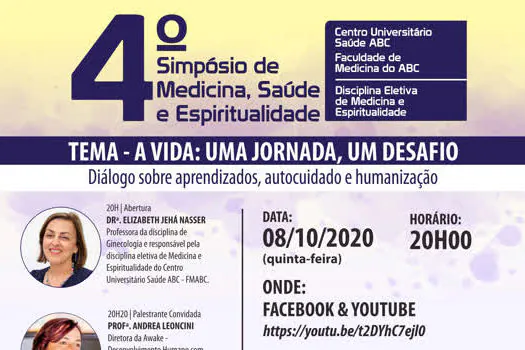 Medicina ABC organiza 4º simpósio de ‘Medicina, Saúde e Espiritualidade’