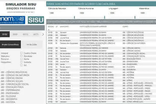 Estudantes poderão fazer download de simulador de notas do Sisu