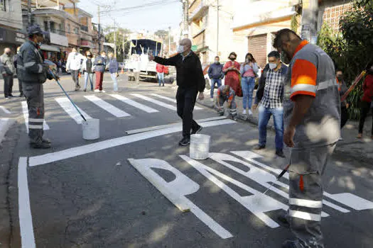 Sinalização viária chega ao Serraria