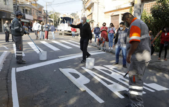 Sinalização viária chega ao Serraria