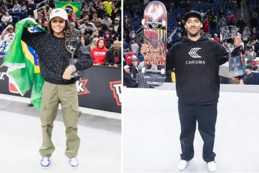 Rayssa Leal e Kelvin Hoefler vencem primeira etapa da liga mundial de street em Chicago