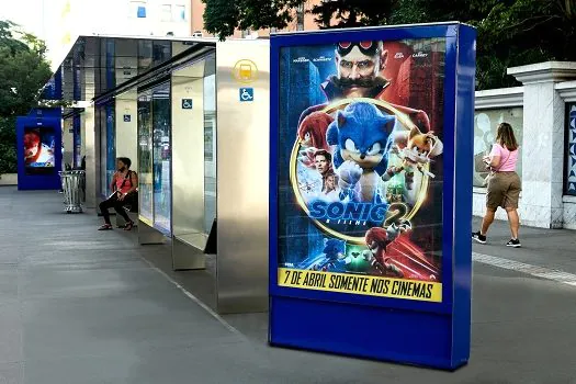 Sonic 2 chega à Avenida Paulista antes dos cinemas em ação da Otima