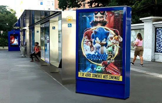 Sonic 2 chega à Avenida Paulista antes dos cinemas em ação da Otima