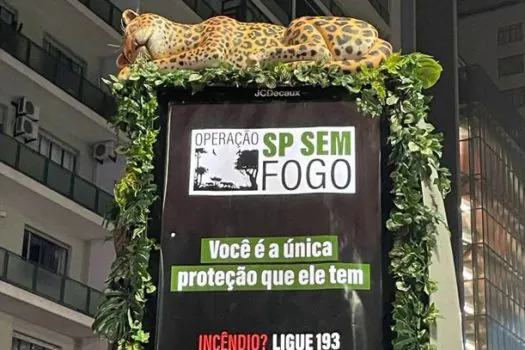 Campanha SP Sem Fogo leva “onça-pintada” à Avenida Paulista