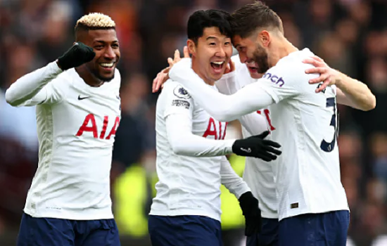 Tottenham vence Aston Villa fora e abre vantagem no 4º lugar do Inglês