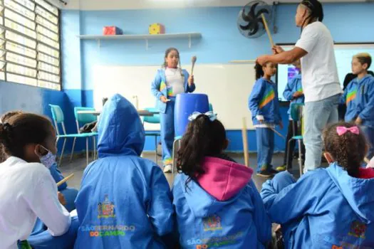 Sustentabilidade e música integram rotina de alunos nas escolas de São Bernardo