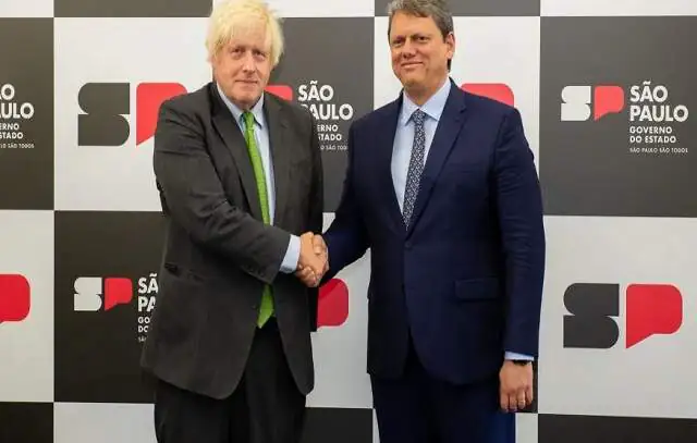 Tarcísio recebe Boris Johnson e discute parcerias entre Brasil e Reino Unido