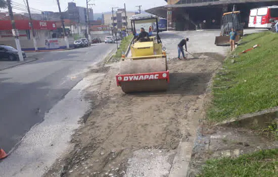 Terminal Rodoviário de Ribeirão Pires recebe nivelamento de solo