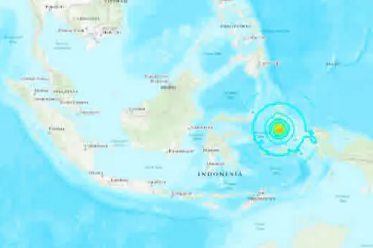 Terremoto atinge a província de Maluku Norte, na Indonésia