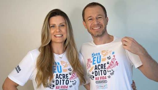 Tiago Leifert e Daiana Garbin são os padrinhos da Corrida e Caminhada do GRAACC