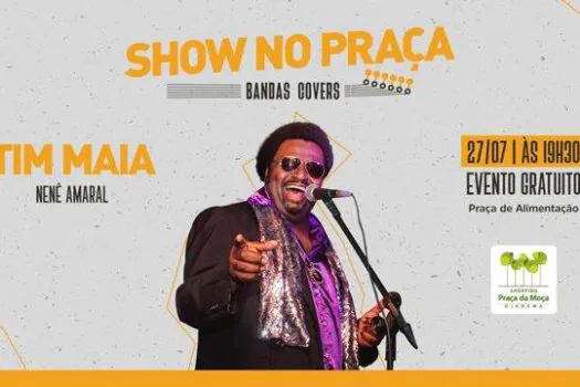 Tim Maia cover se apresenta no Shopping Praça da Moça