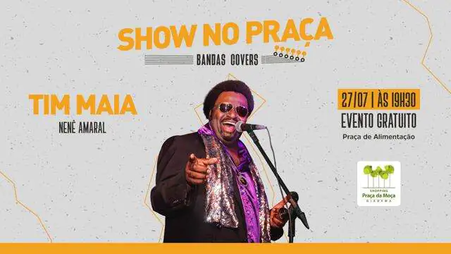 Tim Maia cover se apresenta no Shopping Praça da Moça