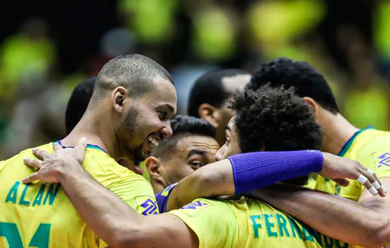 Vôlei masculino: Brasil vence a Alemanha diante de seis mil torcedores