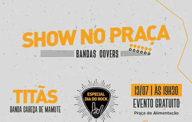 Dia Mundial do Rock: Shopping Praça da Moça recebe show cover de Titãs