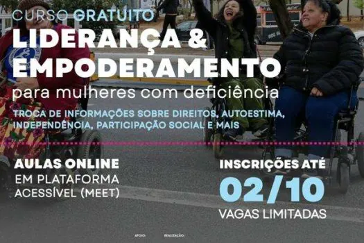 Inscrições abertas para curso de Liderança e Empoderamento Feminino