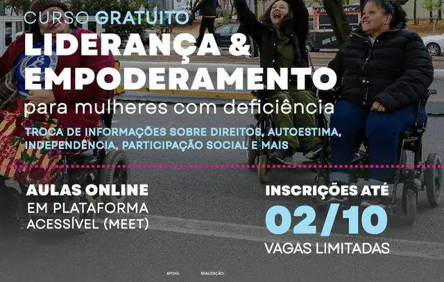 Inscrições abertas para curso de Liderança e Empoderamento Feminino