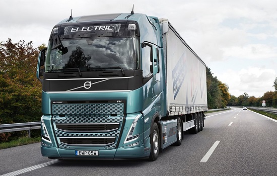 Caminhão elétrico Volvo FH na Europa