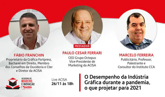 Desempenho da indústria gráfica é tema de evento virtual da ACISA