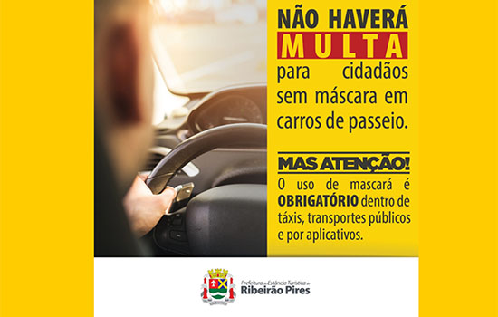 Ribeirão Pires esclarece uso de máscaras em veículos de transporte públicos e particulares