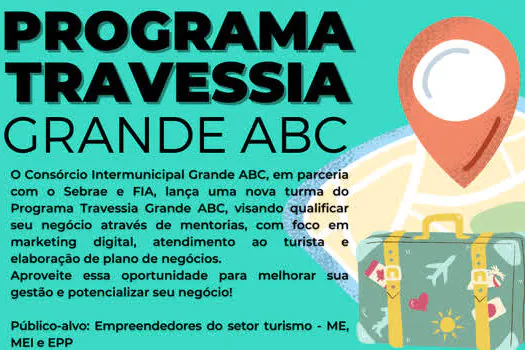 Inscrições para turma de Turismo do Programa Travessia Grande ABC terminam na sexta