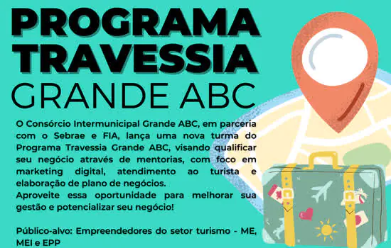 Inscrições para turma de Turismo do Programa Travessia Grande ABC terminam na sexta