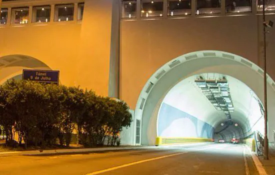 Túnel Nove de Julho no sentido centro será interditado a partir das 23h30 desta sexta (15)