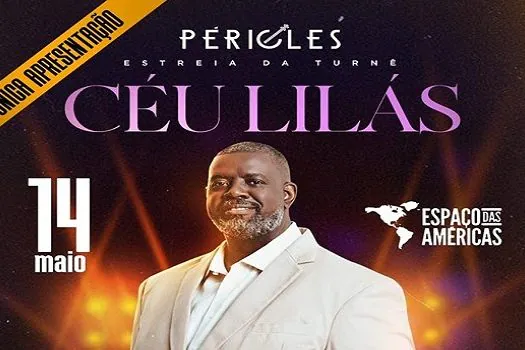 Péricles estreia turnê ‘Céu Lilás’ no Espaço das Américas