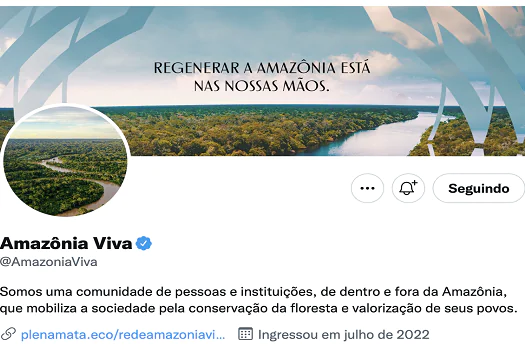 Natura lança perfil no Twitter pela conservação da Amazônia