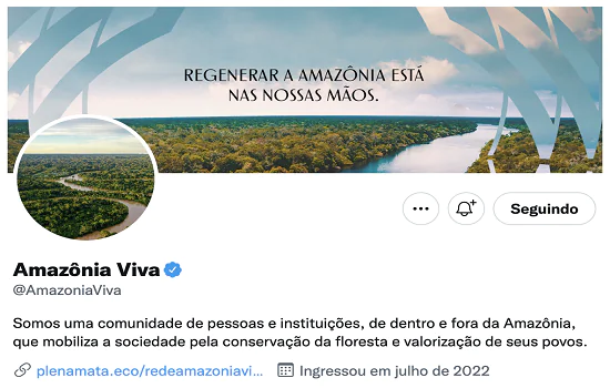 Natura lança perfil no Twitter pela conservação da Amazônia