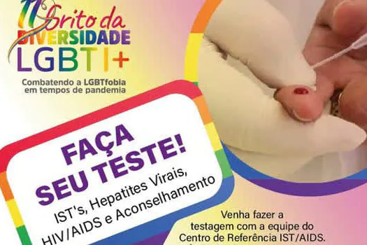 Diadema promove testagens do HIV/Sífilis e Hepatites Virais neste sábado (24)