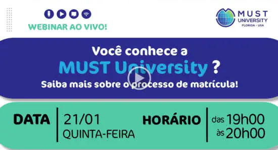 MUST University realiza série webinar sobre mestrado internacional on-line