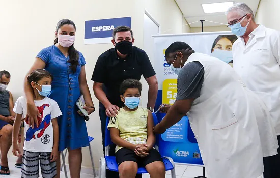 São Bernardo é a primeira cidade do Estado a vacinar crianças com Coronavac