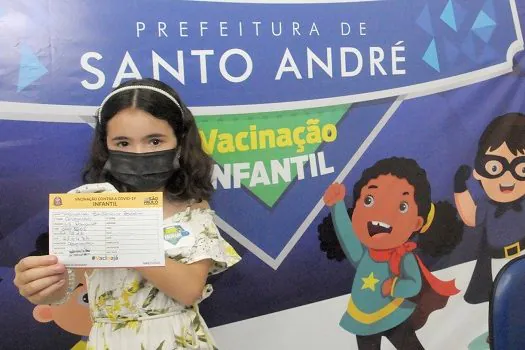 Santo André inicia neste sábado aplicação da 2ª dose da vacina contra Covid em crianças