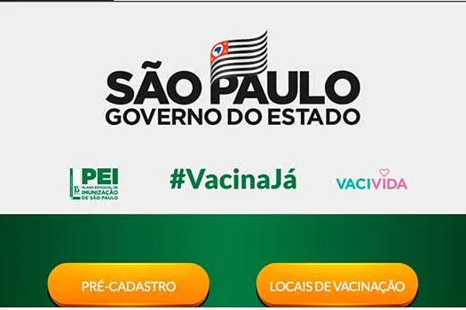 “Vacina Já” – Governo de SP lança site para pré-cadastro em campanha de vacinação