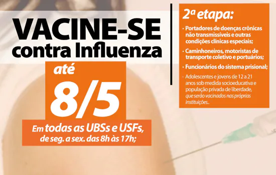 Ribeirão Pires dá sequência à 2ª etapa da vacinação contra influenza