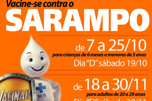 Campanha de Vacinação contra o Sarampo inicia segunda-feira em Ribeirão Pires